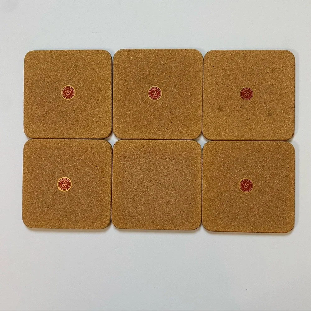 Pimpernel Coasters Lot of 6 Acrylic Cork Back Field Flowers England roses peony